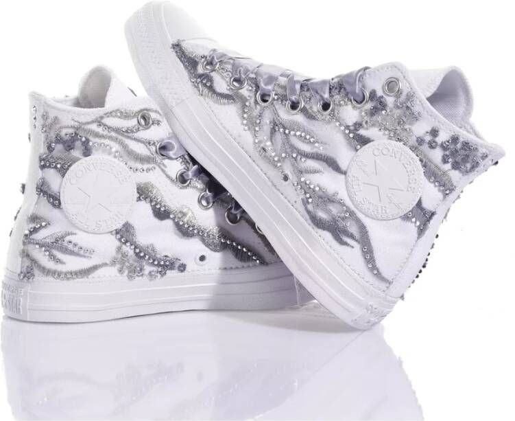 Converse Handgemaakte Zilveren Sneakers voor Vrouwen Gray Dames