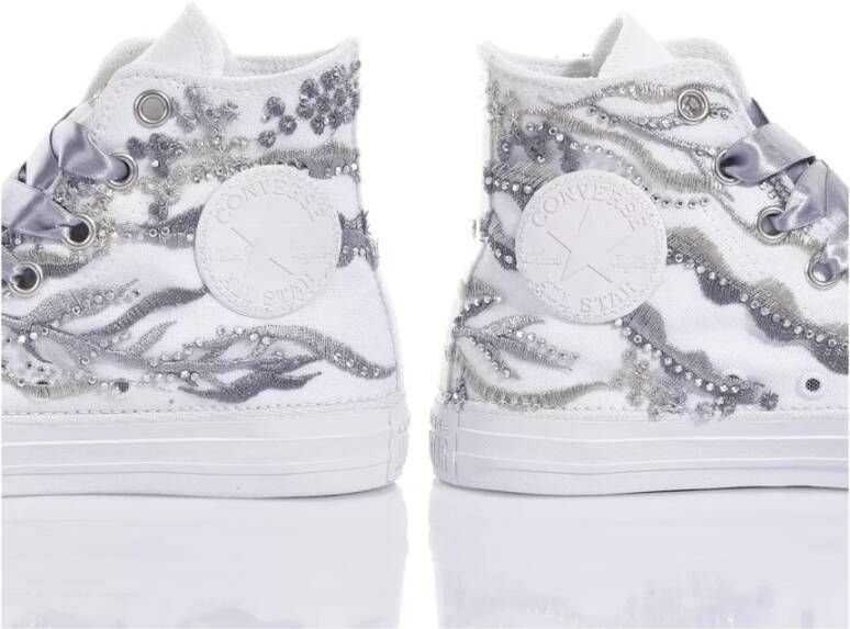 Converse Handgemaakte Zilveren Sneakers voor Vrouwen Gray Dames