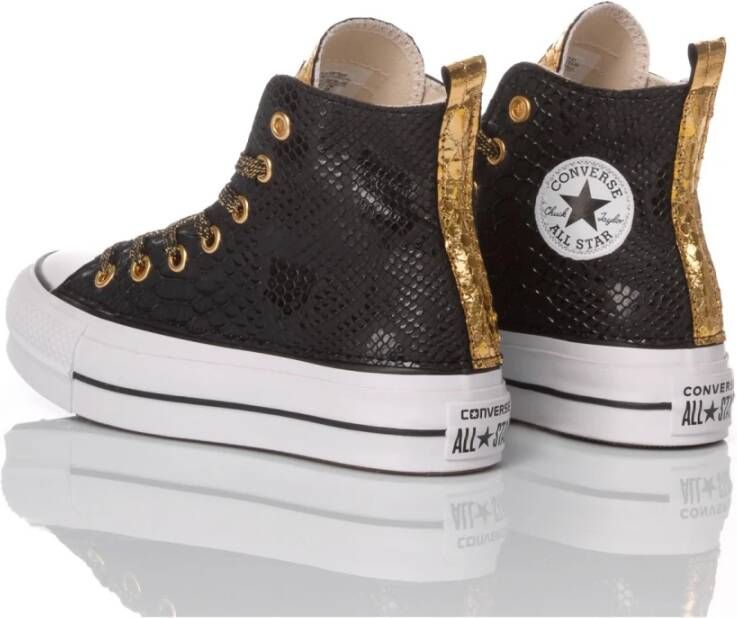 Converse Handgemaakte Zwarte Gouden Sneakers Black Dames