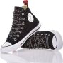 Converse Handgemaakte Zwarte Rode Sneakers Black Dames - Thumbnail 5