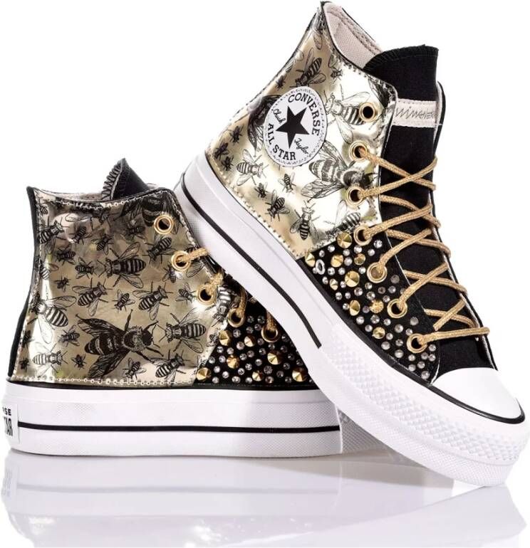 Converse Handgemaakte Zwarte Sneakers voor Vrouwen Multicolor Dames