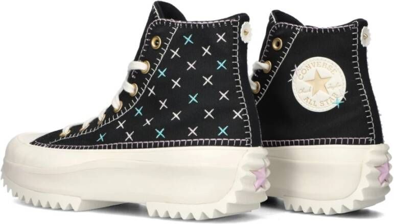 Converse Hoge Platform Sneakers Met Stiksels Black Dames