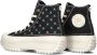 Converse Hoge Platform Sneakers Met Stiksels Black Dames - Thumbnail 8