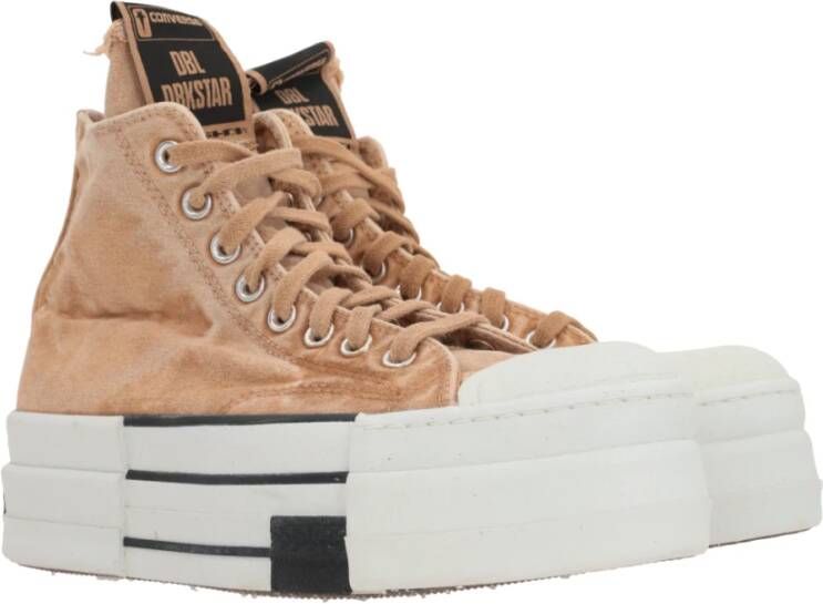 Converse Hoge Sneaker in Geel Canvas Brown Dames