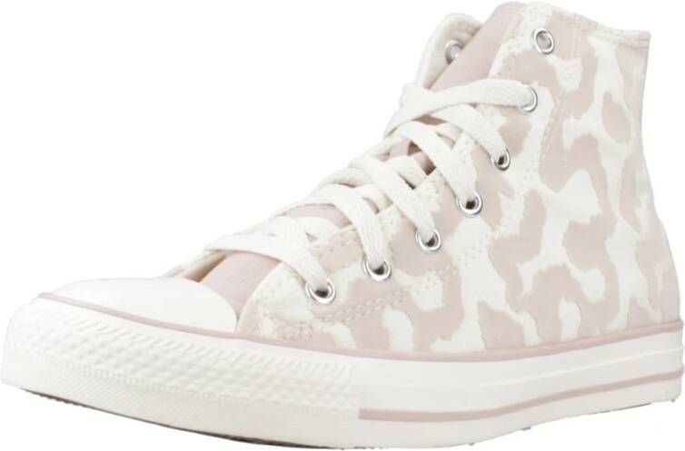 Converse Hoge Top Sneakers in Zwart Beige Dames