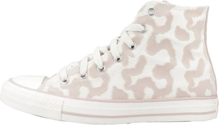 Converse Hoge Top Sneakers in Zwart Beige Dames