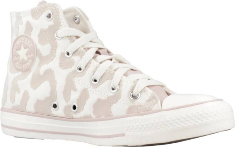 Converse Hoge Top Sneakers in Zwart Beige Dames