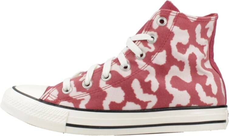 Converse Hoge Top Sneakers in Zwart Red Dames