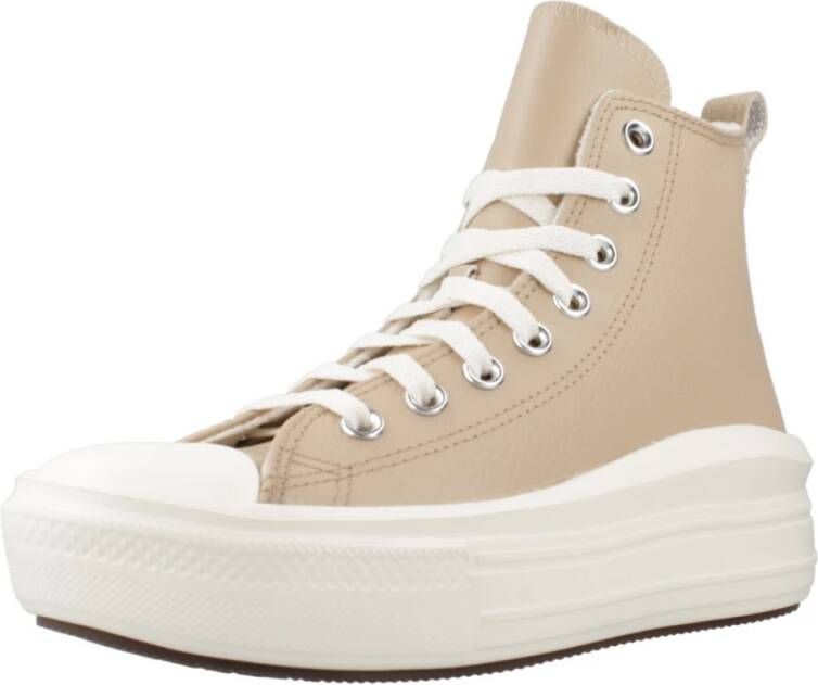 Converse Hoge Top Sneakers Move Warm Beige Dames