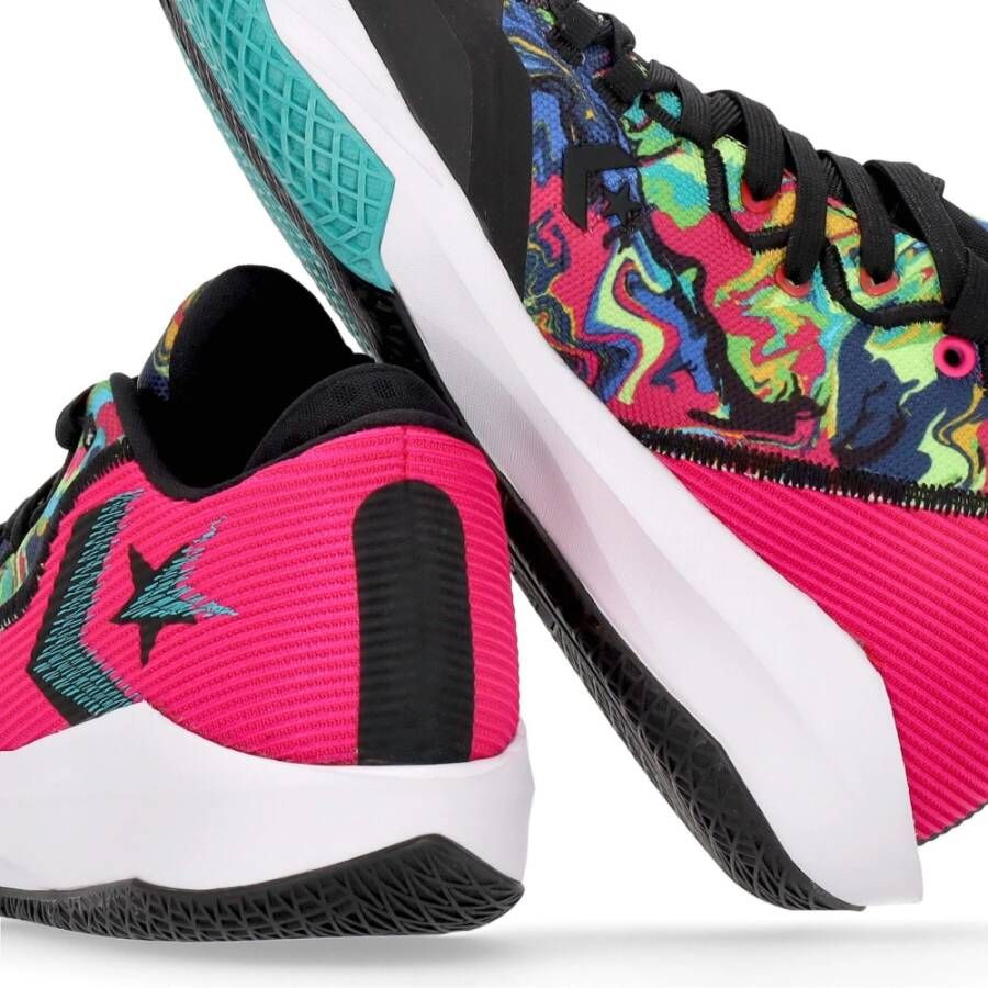 Converse Jet Mid Basketbalschoen Roze Zwart Wit Multicolor Heren