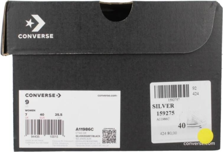 Converse Klassieke Lage Top Sneakers Gray Dames