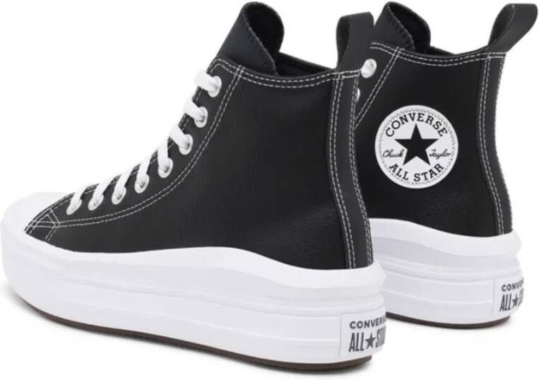 Converse Leren Platform Sneakers Black Dames