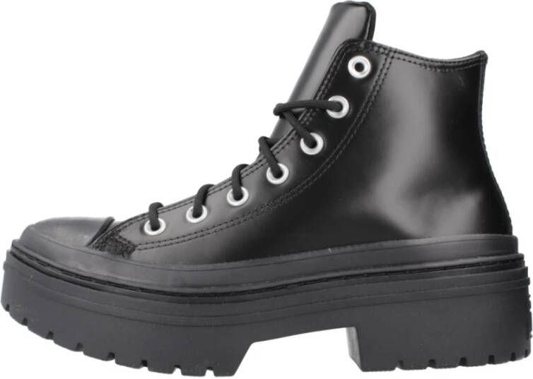 Converse Lugged Heel Lace-up Boots Black Dames