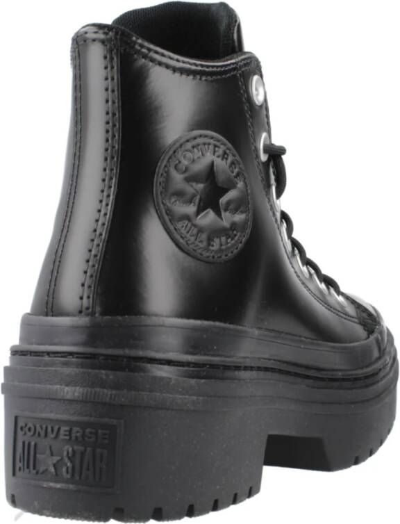 Converse Lugged Heel Lace-up Boots Black Dames