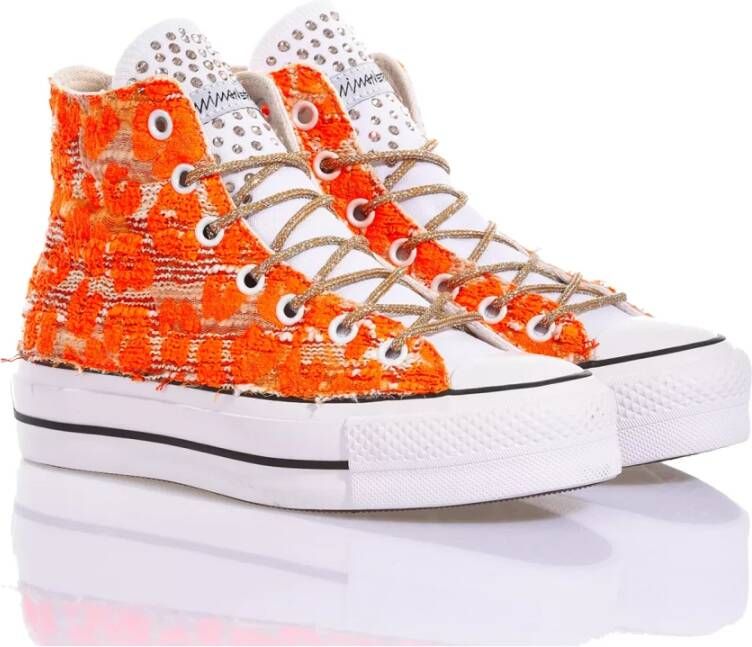 Converse Multicolor Platform Sneakers Vrouwen Handgemaakt Multicolor Dames