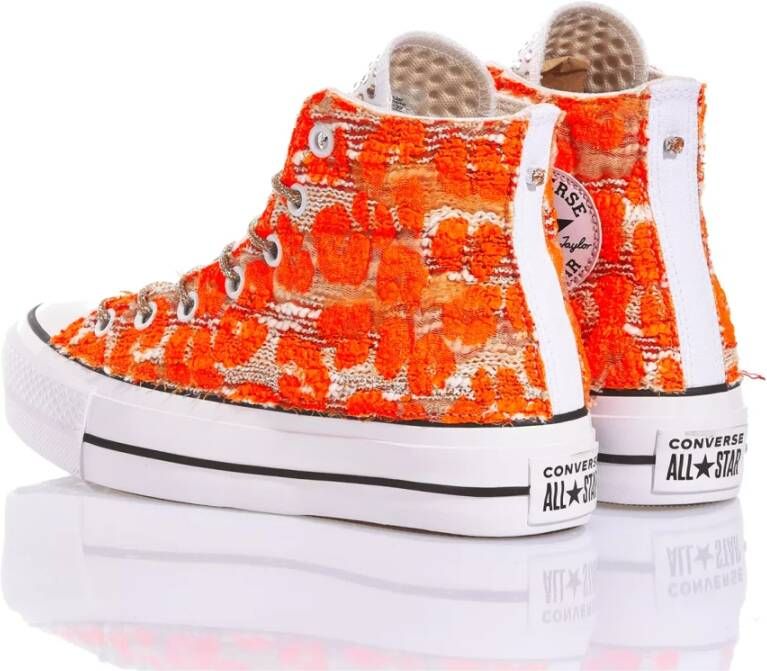 Converse Multicolor Platform Sneakers Vrouwen Handgemaakt Multicolor Dames