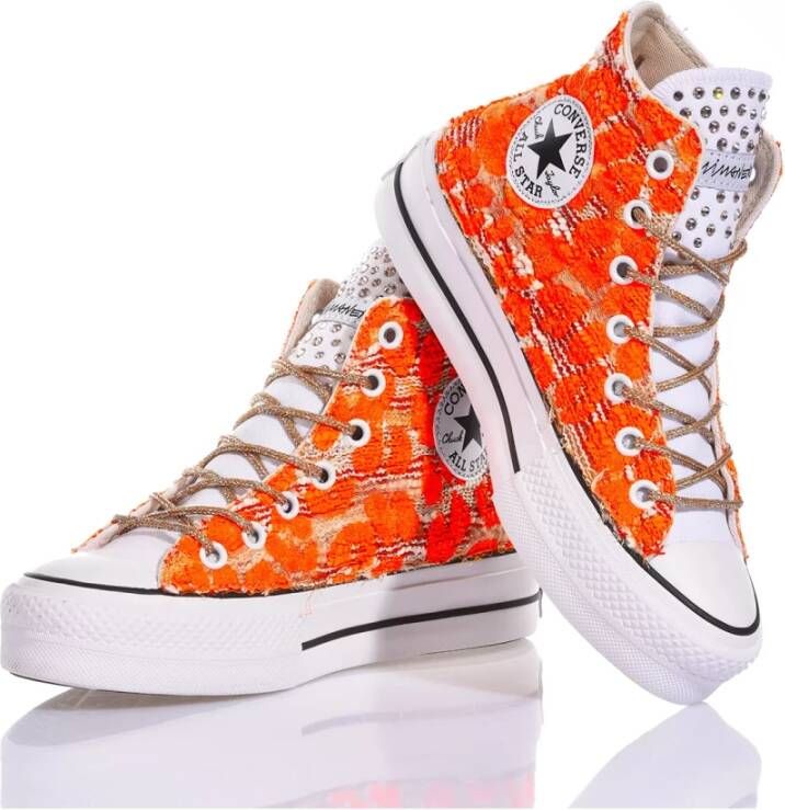 Converse Multicolor Platform Sneakers Vrouwen Handgemaakt Multicolor Dames