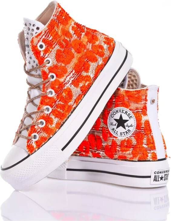 Converse Multicolor Platform Sneakers Vrouwen Handgemaakt Multicolor Dames