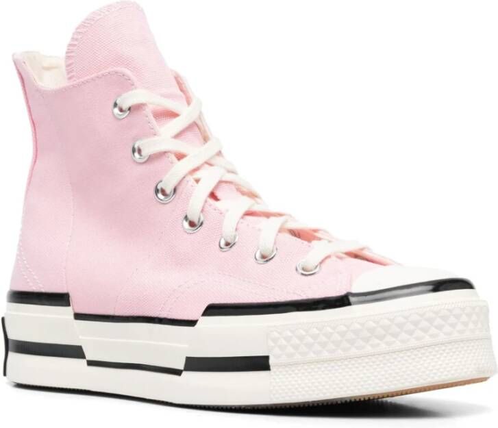 Converse Roze Hi-Top Sneakers Logo Rubberen Zool Pink Dames