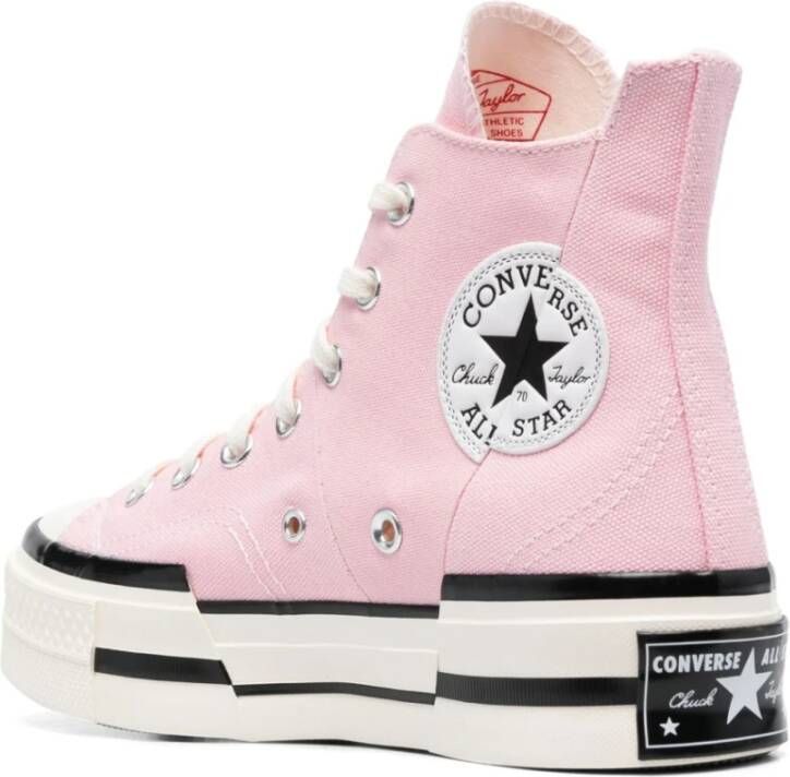 Converse Roze Hi-Top Sneakers Logo Rubberen Zool Pink Dames