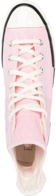 Converse Roze Hi-Top Sneakers Logo Rubberen Zool Pink Dames