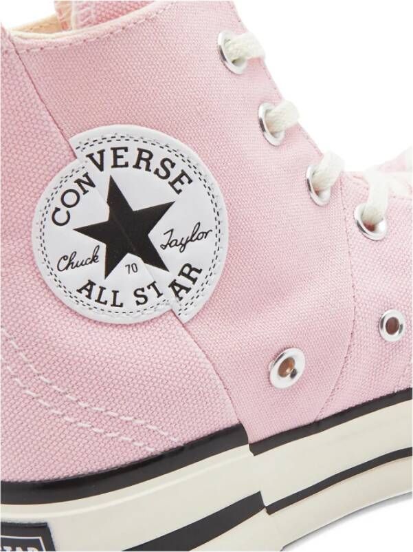 Converse Roze Hi-Top Sneakers Logo Rubberen Zool Pink Dames