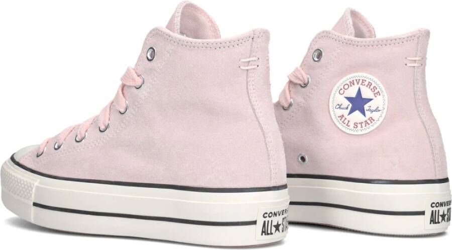 Converse Roze Suède Hoge Top Lift Platform Sneakers Pink Dames