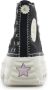 Converse Hoge Platform Sneakers Met Stiksels Black Dames - Thumbnail 4