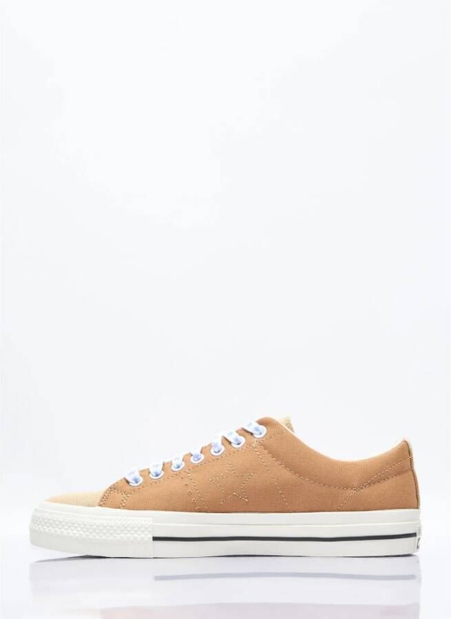 Converse Ster Canvas Sneakers met Logo Prints Brown Heren