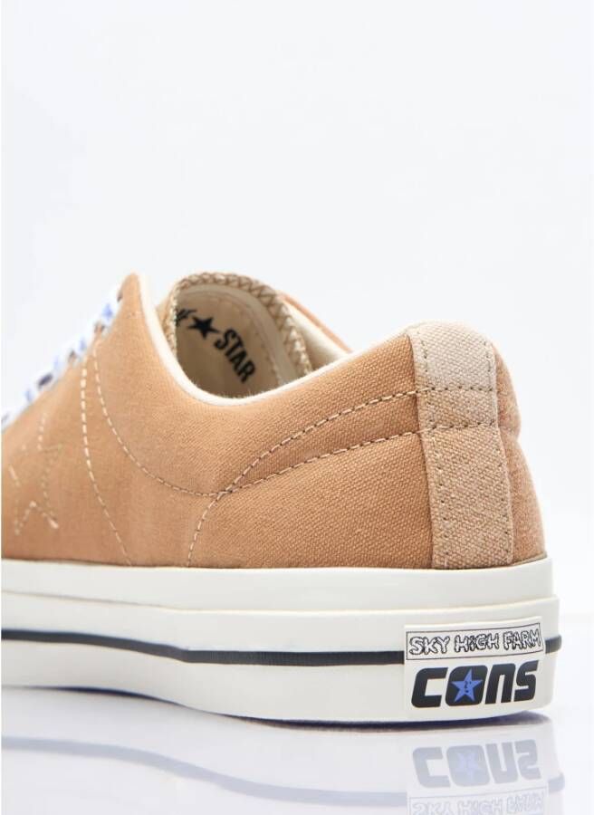 Converse Ster Canvas Sneakers met Logo Prints Brown Heren