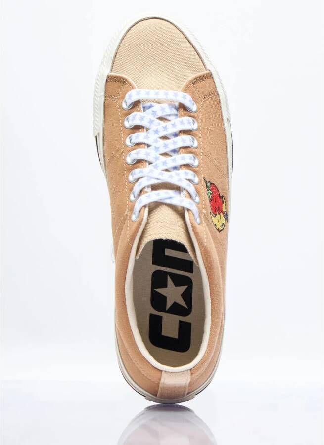 Converse Ster Canvas Sneakers met Logo Prints Brown Heren