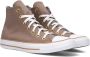 Converse Taupe Herringbone High Top Sneakers Beige Dames - Thumbnail 3