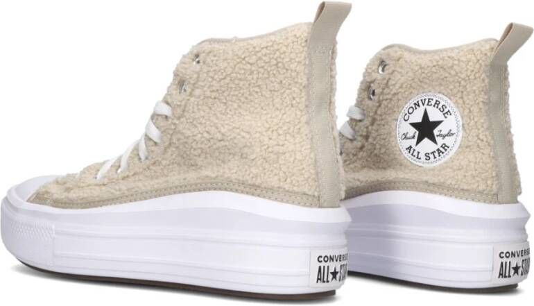 Converse Teddy High Top Platform Sneakers Beige Dames