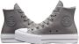 Converse Chuck Taylor Lift Grijs Sneakers Dames - Thumbnail 4