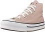 Converse Verhoogde Stoffige High-Top Sneakers Pink - Thumbnail 4