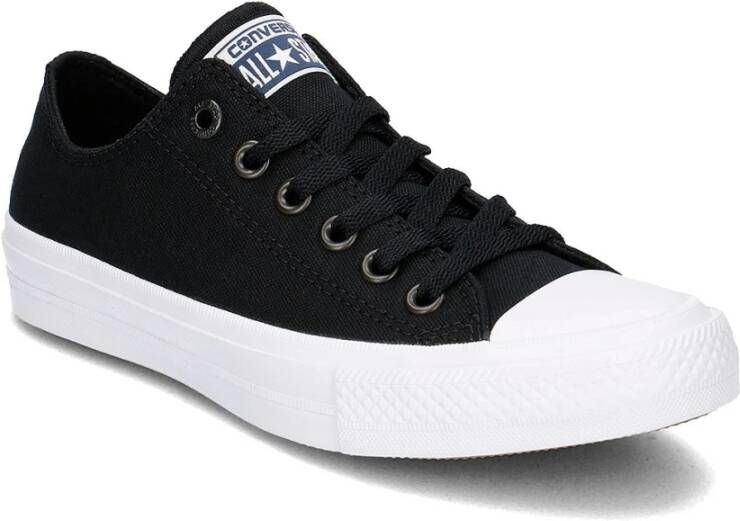 Converse Zwarte Canvas Sneakers Platte Rubberen Zool Black Heren