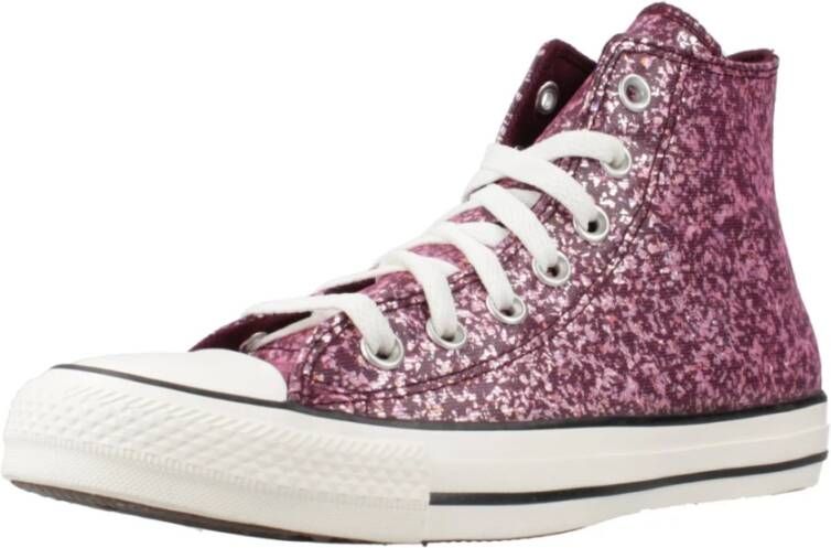 Converse Zwarte High Top Sneakers Pink Dames