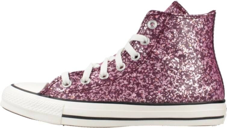 Converse Zwarte High Top Sneakers Pink Dames