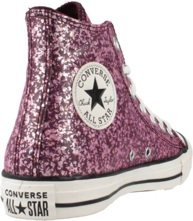 Converse Zwarte High Top Sneakers Pink Dames