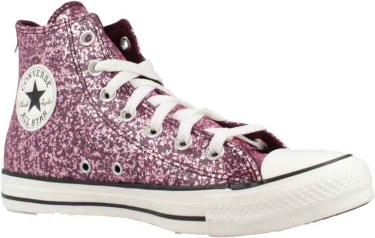 Converse Zwarte High Top Sneakers Pink Dames