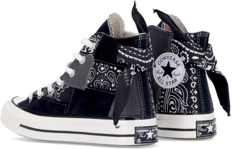 Converse Zwarte Paisley Patchwork Hoge Sneaker Black Heren