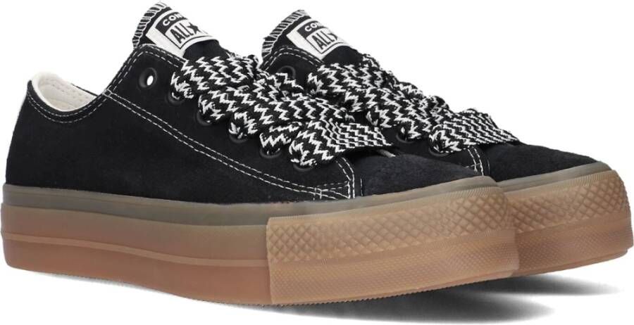 Converse Zwarte Platform Sneakers Chuck Taylor Stijl Black Dames