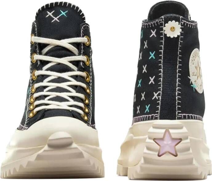 Converse Zwarte Run Star Hike Hi Sneakers Black Dames