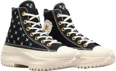 Converse Zwarte Run Star Hike Hi Sneakers Black Dames