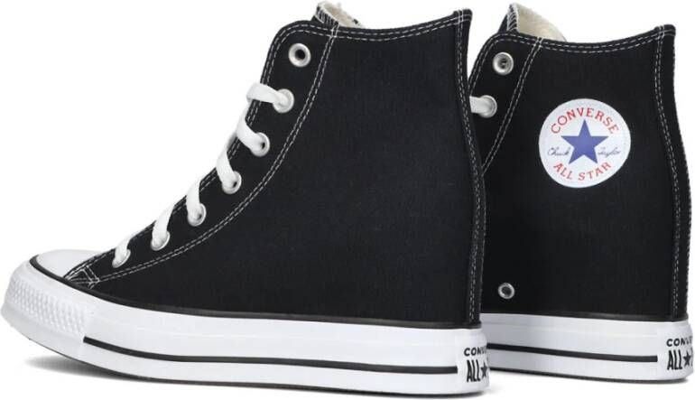 Converse Zwarte wedge sneakers voor vrouwen Black Dames