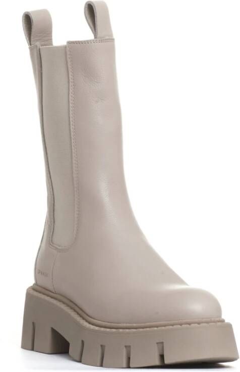 Copenhagen Shoes Beige Leren Chelsea Boot met Gestructureerde Zool Beige Dames