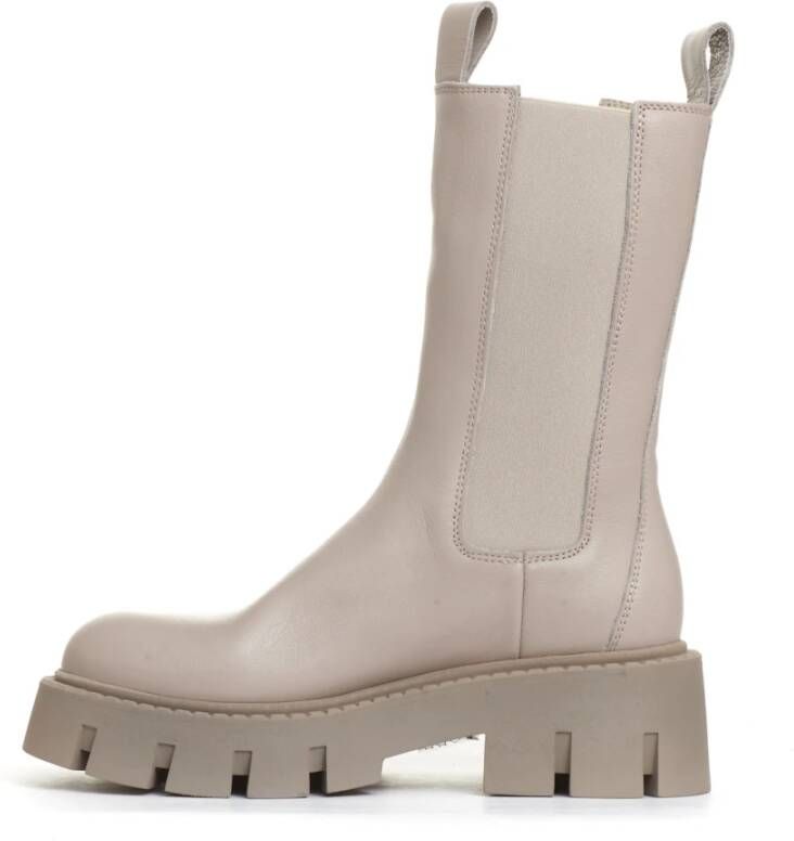 Copenhagen Shoes Beige Leren Chelsea Boot met Gestructureerde Zool Beige Dames