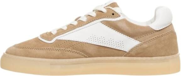 Copenhagen Shoes Beige Leren Sneakers met Uniek Hiel Detail Beige Dames