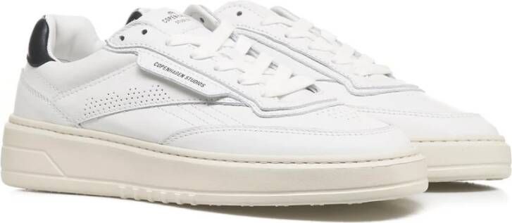 Copenhagen Shoes Handgemaakte Leren Sneakers met Contrasterende Hiel White Heren