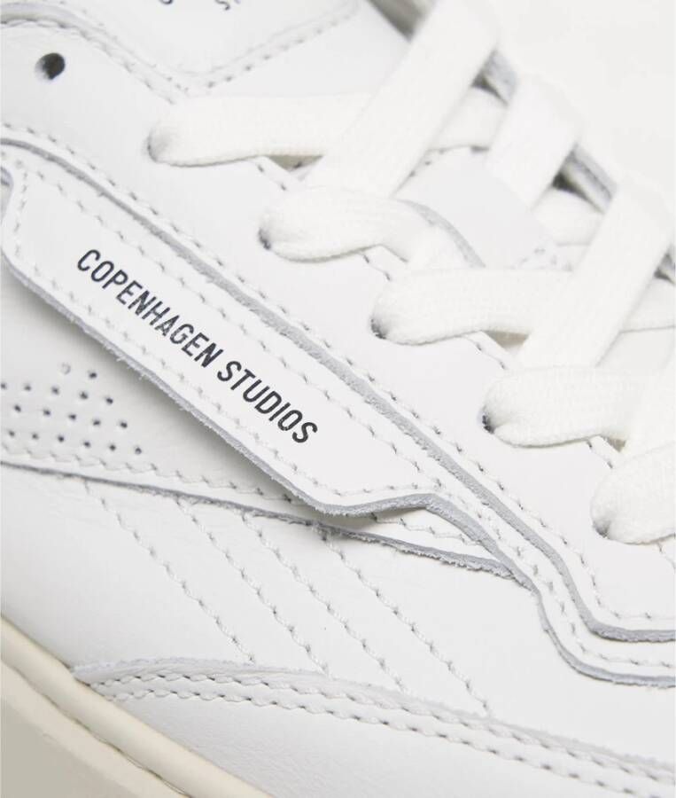 Copenhagen Shoes Handgemaakte Leren Sneakers met Contrasterende Hiel White Heren